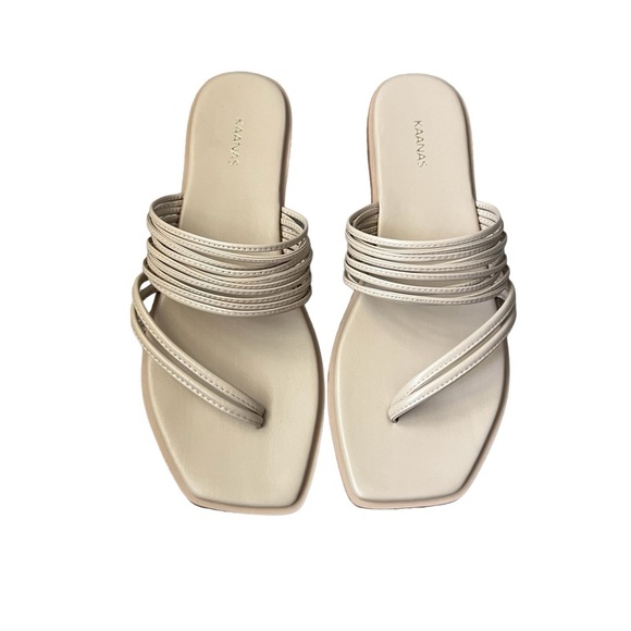 Kaanas Leather Ibu Thong Sandal Nude Size 10 - Picture 1 of 11